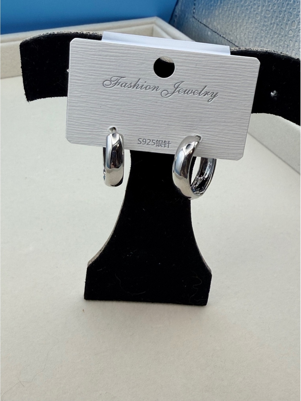 925 Sterling Silver chunky hoop earrings